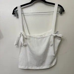NWT By Anthropologie Ribbed Bow Knit Tank | Women’s Chic Fitted Top thumbnail 2