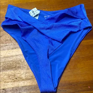 Aerie Electric Blue Cheeky Bikini Bottom thumbnail 1
