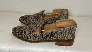 Cahill Leopard Print Loafer Eyelash Sophia Leather Loafers Size 10 thumbnail 8