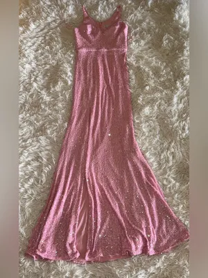 NEW Dress The Population IRIS peony Pink Sequins Gown Sz S thumbnail 4