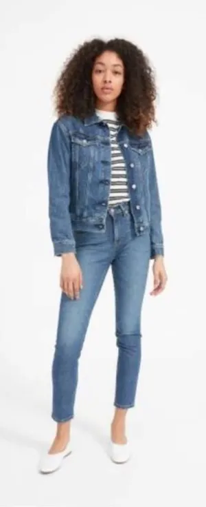 Everlane Trucker Blue Denim Jean Jacket S thumbnail 1