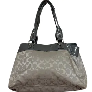 Coach Brooke Jacquard Satchel/Handbag Gray Silver Est 1941 L 10752 - F15533 thumbnail 2