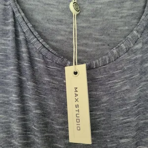 NWT Max Studio Blue Striped‎ Maxi Dress XS Sleeveless Marled Knit Coastal Resort thumbnail 4