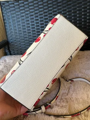 NWT ❤️ Coach Mollie Tote Bag 25 With Cherry Print thumbnail 6