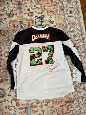 Cash Money Records Vintage Style Long Sleeve Hockey Jersey thumbnail 2