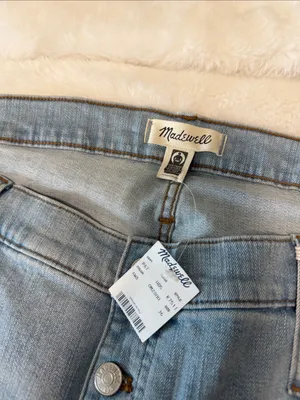 NWT Madewell size 36 High Rise Skinny Crop with Button-Fly thumbnail 2