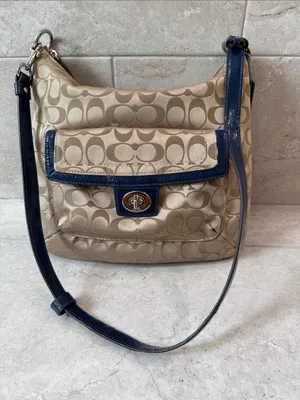 Coach Penelope Signature Sateen Convertible Hobo / Shoulder Bag Tan F19232 thumbnail 4