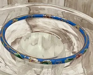 Vintage Cloisonné Skinny Bangle Bracelet thumbnail 5