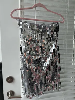 Sequin strapless dress Silver thumbnail 2