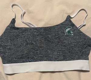 Women's Heather Gray Sports Bra thumbnail 1