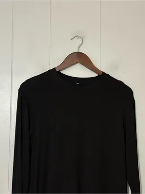 Comfrt Cloud Lounge Long Sleeve Tee Black Size XS Soft Stretch Athleisure thumbnail 4