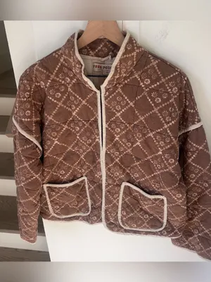 Free People Quilted Chloe Jacket in Brown thumbnail 5