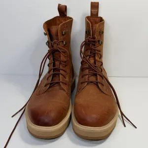 SOREL Hi Line Lace Boots Womens 9.5 Brown Leather Gorpcore Rugged Streetwear thumbnail 2