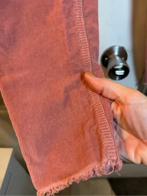 Free People Corduroy Skinny Jeans in Dusty Rose thumbnail 4