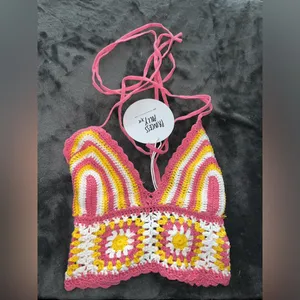 Princess Polly Daisy Girl Top Multi Size M/L New with tag thumbnail 13