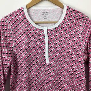 Bloomies x Roller Rabbit Doodle Skull Pajama Top Size Medium NWT thumbnail 2