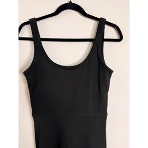 Vuori Women Black Heather Scoop Neck Activewear Jumpsuit Tank Bodysuit Full Leg thumbnail 8