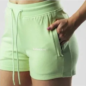 Alphalete Women's Essential Core Athletic Shorts GREEN thumbnail 1