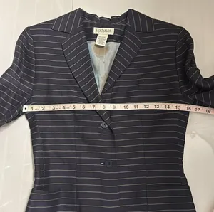Ann Taylor Navy Striped Linen Suit thumbnail 9