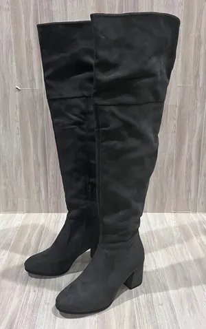 Dream Paris Over the Knee Boots Block Heel Gray Thigh High Boots Womens Size 9 thumbnail 1