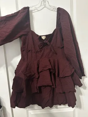 Altar'd State Maroon Dress thumbnail 2