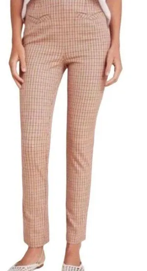 Anthropologie The Essential Slim Plaid High-Waisted Pants Size 2 thumbnail 1