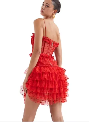 For Love & Lemons Jules Mini Corset Dress thumbnail 4