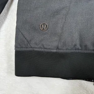 Lululemon Mixed Media Bomber Jacket Black Gray Full Zip Athleisure Womens est 6‎ thumbnail 10