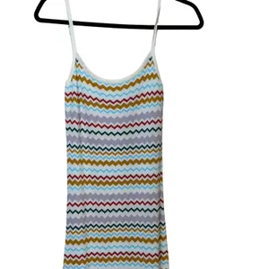 Edikted Women Multicolor Chevron Zig Zag Knit Maxi Dress Sleeveless Small NWT thumbnail 2