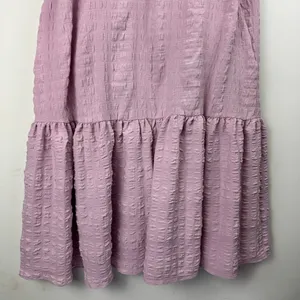 Lulu’s Sunny Love Seersucker Puff Sleeve Button Front Midi Dress Sz XL Lilac thumbnail 16