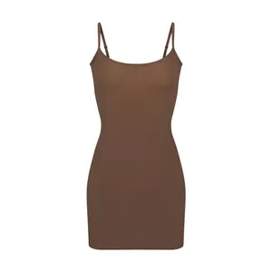 SKIMS Brown Slip Dress Mini thumbnail 2