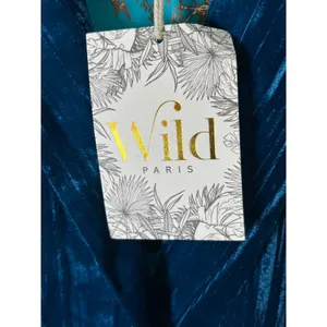 WILD Teal Velvet Blazer Jacket Double Breasted Boho Luxe Statement Eclectic S/M thumbnail 7