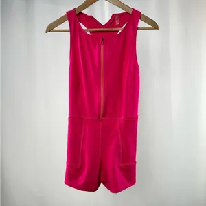 Free People Show Me Something Shorts Romper in Pink Size‎ Small thumbnail 4