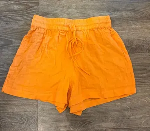 ASOS Vibrant High Waist Shorts in Orange thumbnail 1