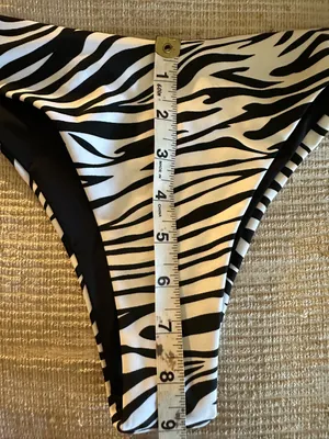 Relleciga Swimsuit Bikini Bottom Black And White Size M NWT thumbnail 8