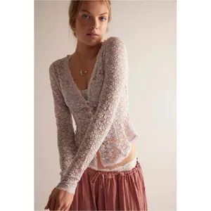 Free People Dainty Ethereal Cottage Lara Lace Top Light Lilac Ash Size Small NEW thumbnail 6
