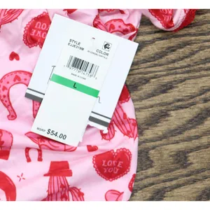 NEW Roudelain Valentine's Fairytale Pajama Shirt Top EJJE319M Cowgirl Pink L thumbnail 3