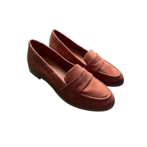 American Eagle Sz 7 Womens Brown Slip On Penny Loafers Preppy Old Money Minimal thumbnail 2