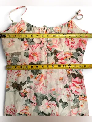 Favorite Daughter Floral Pink Spaghetti-Strap Maxi Dress Size 8🌸💗 thumbnail 15