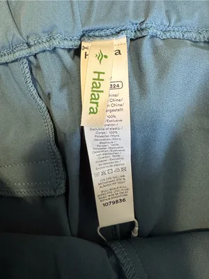 Halara Flex Mid Rise Pocket Straight Leg Work Pants Abyss Blue Womens Large NEW thumbnail 5