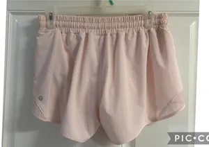 Size 8 Lululemon Flush Pink Hotty Hot High-Rise Lined 4" Short.inseam thumbnail 2