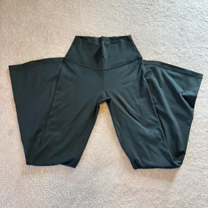 Gilly Hicks Gray Blue Active Recharge High Rise Split Hem Flare Yoga Leggings Tights thumbnail 6