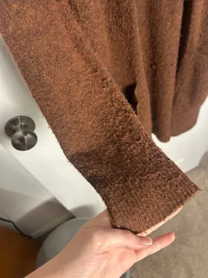 Madewell Brown Open-Front Cozy Knit Cardigan thumbnail 4