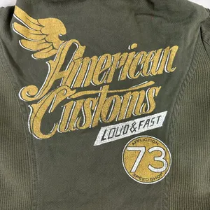 Affliction Black Premium Womens XS Green Military Style Hooded Jacket thumbnail 9