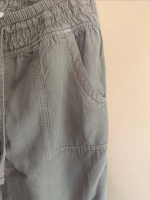 aerie Wide-Leg Drawstring Pants in Taupe thumbnail 3