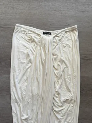 CQ by CQ Draped Stretch Skirt White Size L thumbnail 3