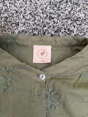 Embroidered Button Down Green Size L thumbnail 2