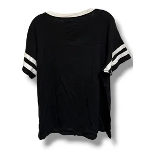 Torrid M/L 10/12 Super Soft Varsity V-Neck Tee Black White Collegiate NWT thumbnail 12