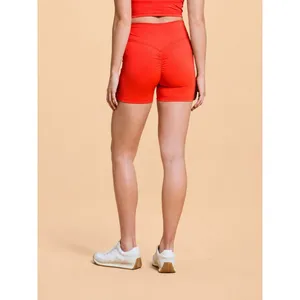 Blogilates spicy orange High-Waist Biker Shorts w/ Pockets Women’s S thumbnail 2