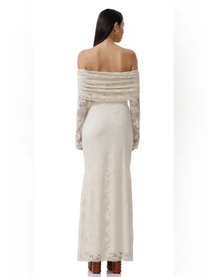 AFRM by Anthropologie Plus,Thelma Lace Ivory Dress,Size 1X,NWT thumbnail 3